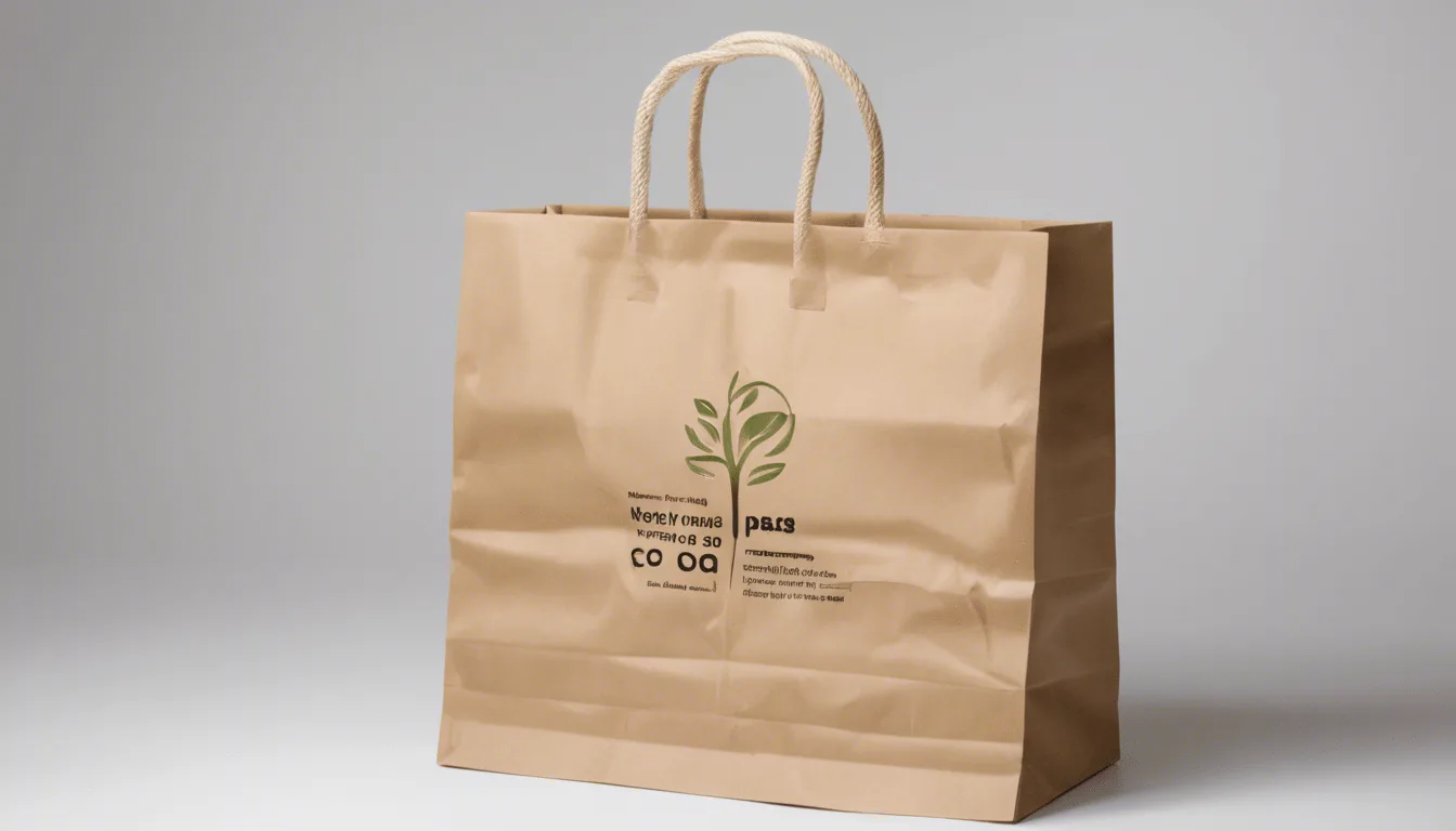 Sac en papier écoresponsable pour commerce moderne et durable