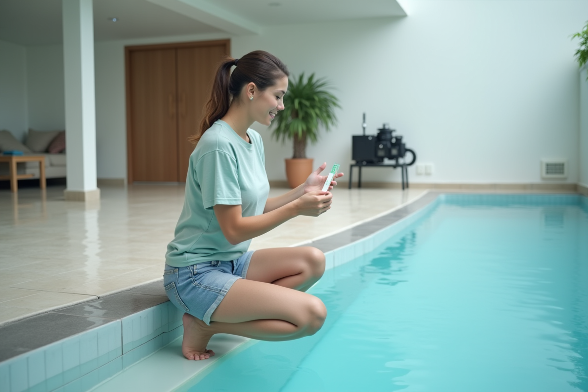 Jeune femme contrôlant la qualité de l