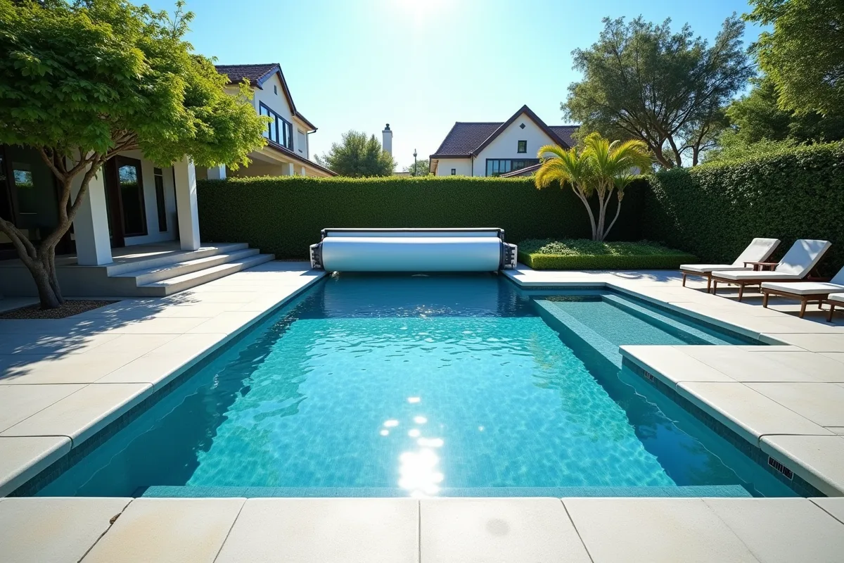 Volet roulant de piscine avec mécanisme de sécurité intégré
