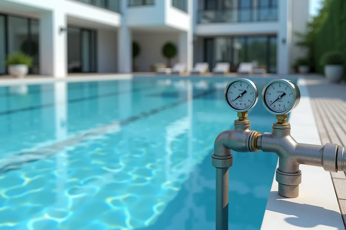 Schéma illustrant le fonctionnement d'un filtre à sable pour piscine