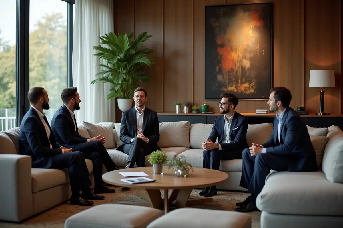 Personnes aisées envisageant l'achat d'une maison à 1 million d'euros