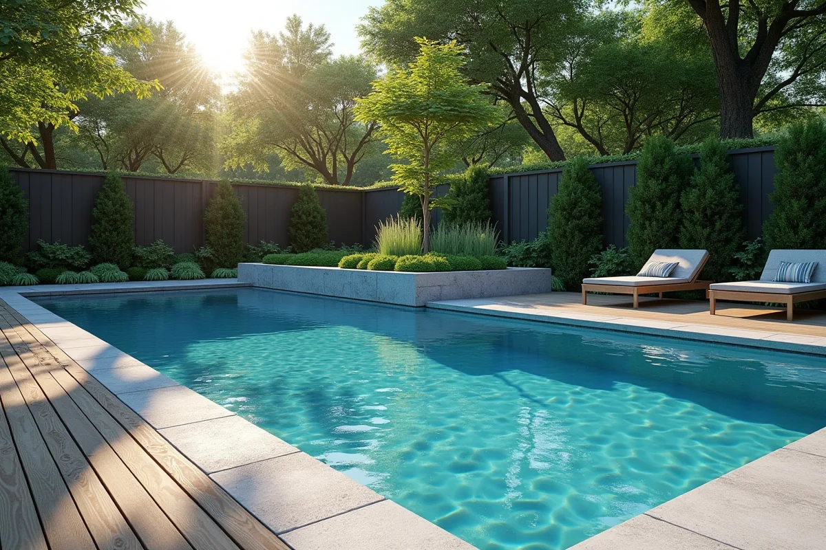 Margelles élégantes et durables autour d'une piscine bien finie