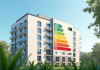 Immeuble moderne avec label de performance énergétique