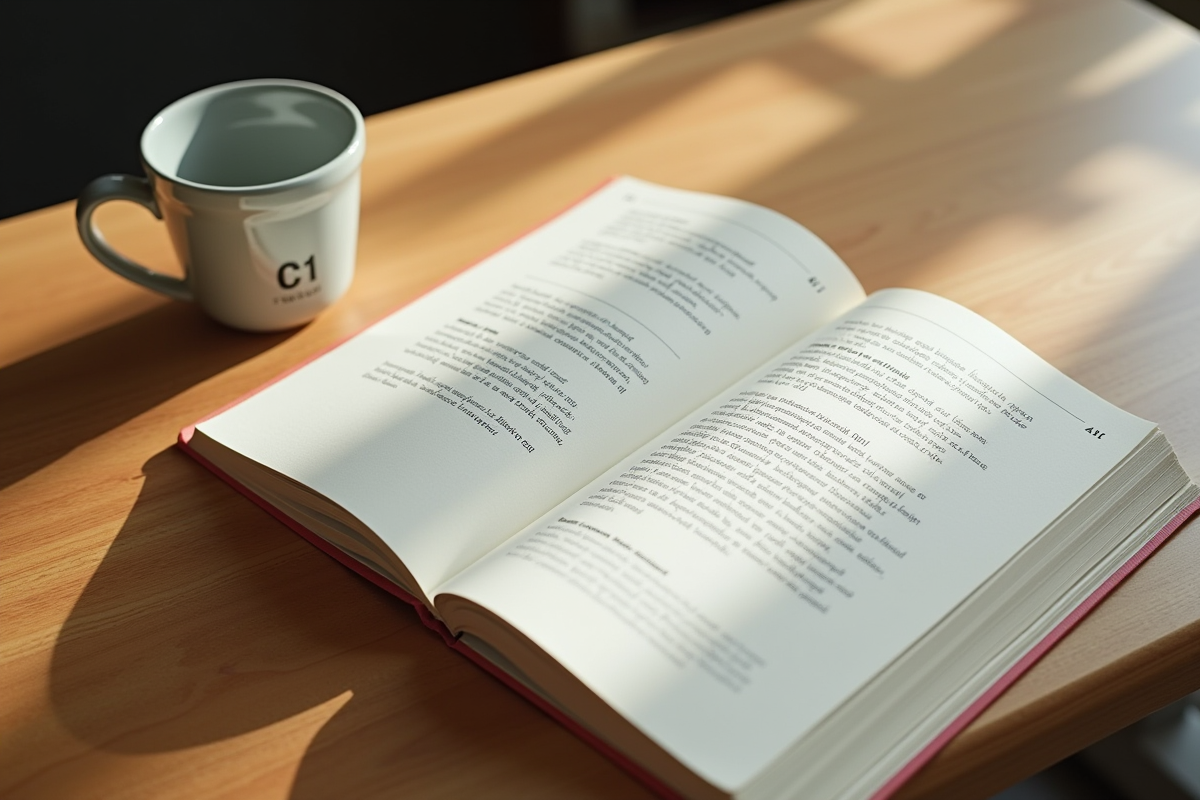Livre de recettes ouvert avec verre et tasse de mesure